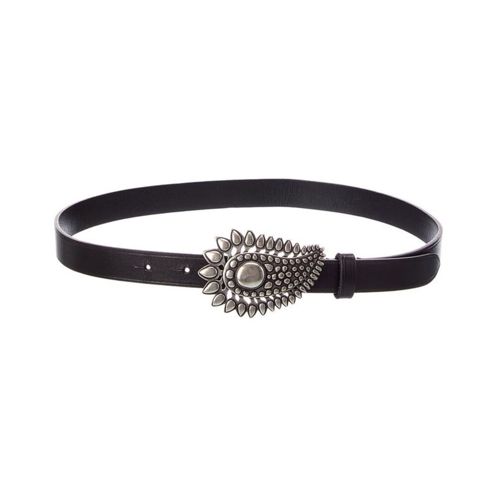 Isabel Marant Alayne Leather Belt, Black